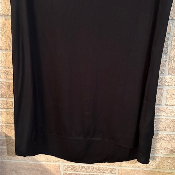 Quince Washable Stretch Silk Tee Dress Black M - Picture 4 of 9